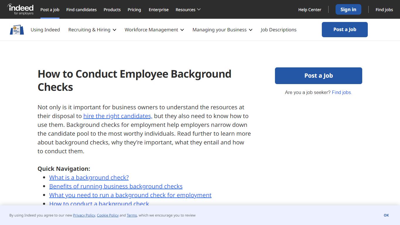 How to Conduct Employee Background Checks - Indeed